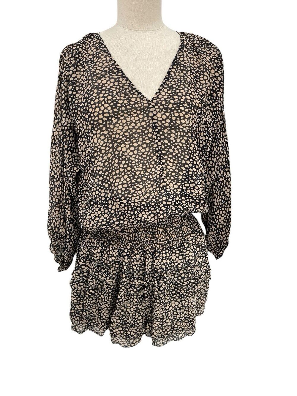 Ulla Johnson Samira Dress Drop Smocked Waist Silk Size 4